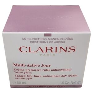 Clarins Multi-Active Jour Day Moisturizer Lines Pores Glow Niacinamide 1.6 oz